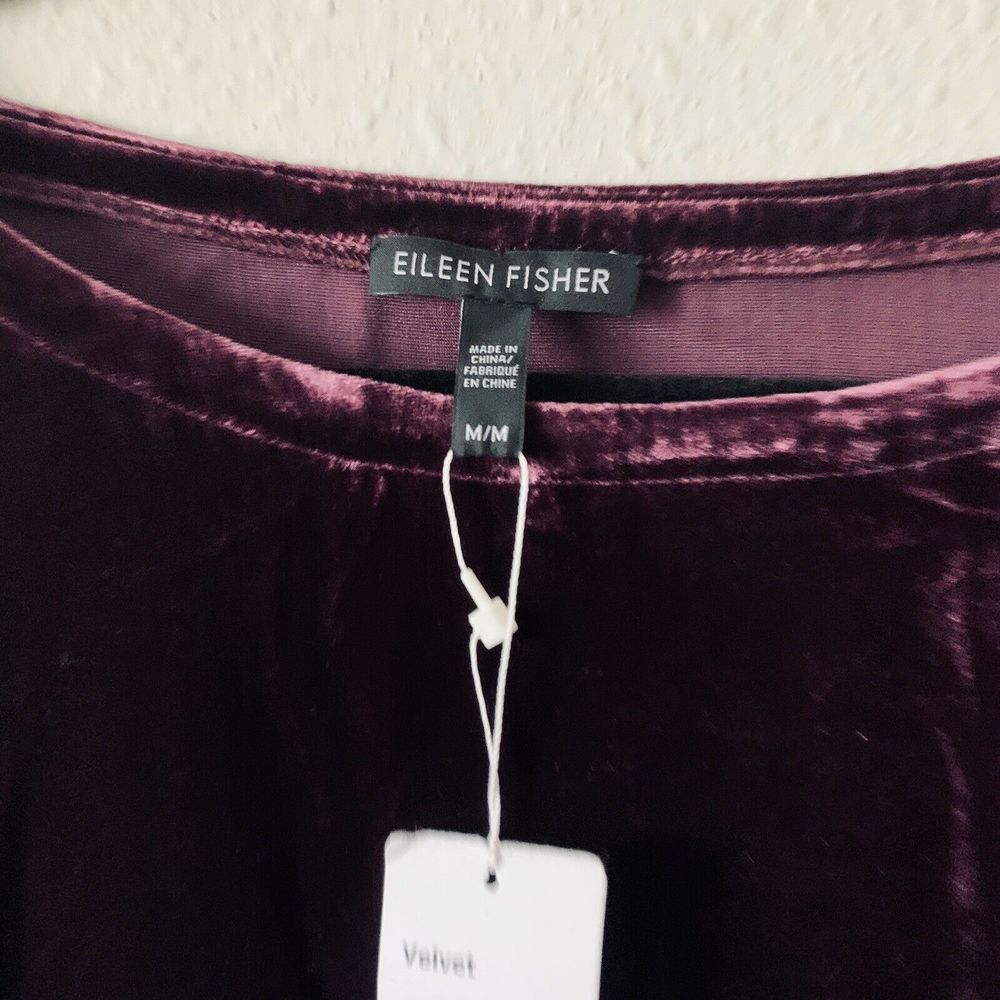 Eileen Fisher Velvet Silk Ballet Neck Duster Dress - Picture 5 of 8